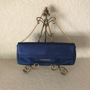 BCBGMaxAzria Metallic Blue Shoulder Bag